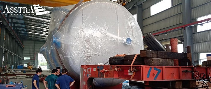 Transportation of the evaporator tank